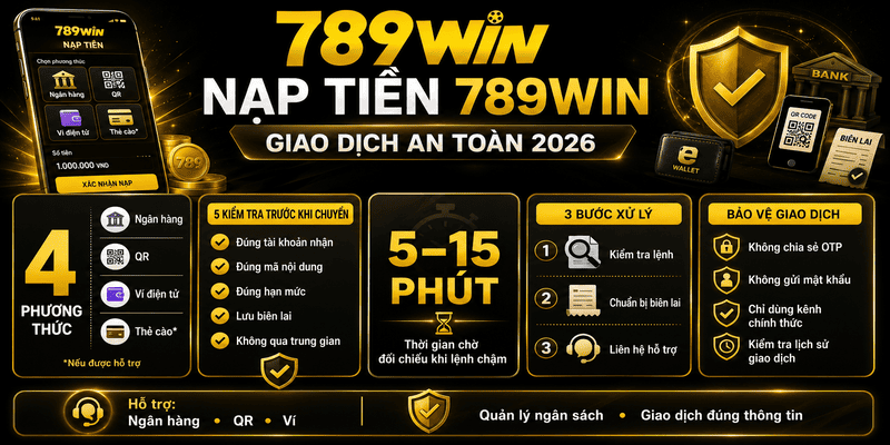 Nạp Tiền 789WIN – Hướng Dẫn Giao Dịch An Toàn 2026